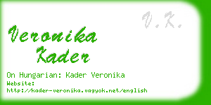 veronika kader business card